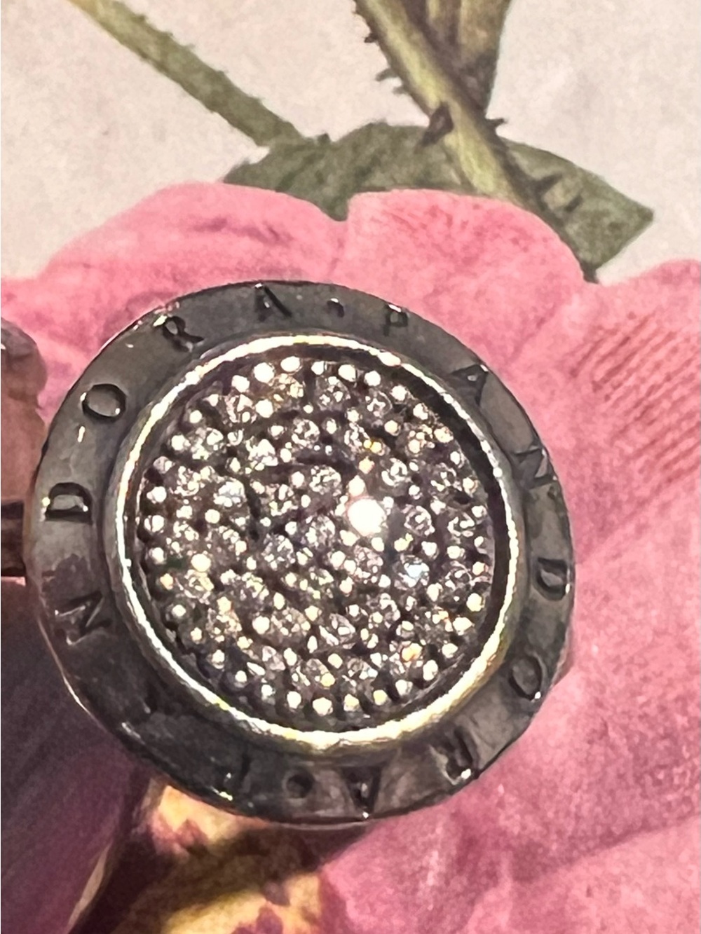 Authentic Pandora Signature Silver Ring #190912CZ - Picture 6 of 6